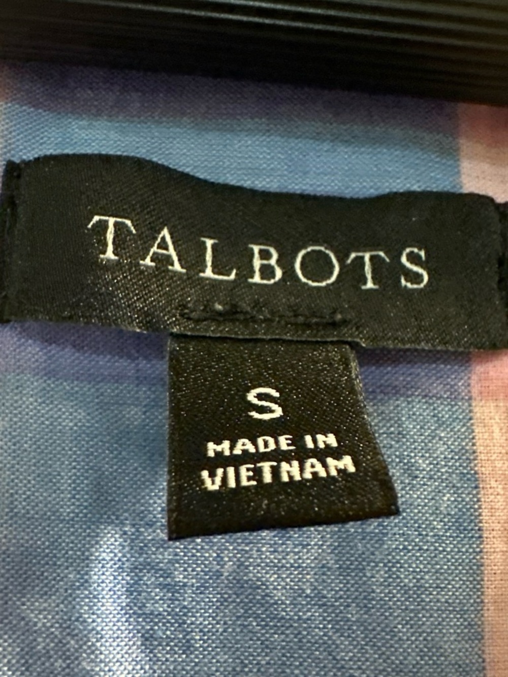 Talbots Blue and Pink Plaid Shirt - Picture 3 of 3